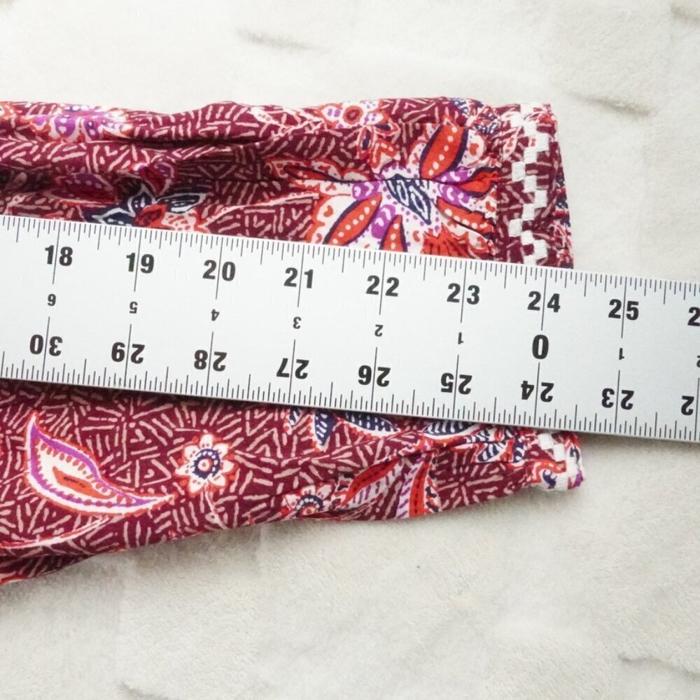 Old Navy Midi Dress Womens 2Xl Floral Print V-Neck Multi Color Long Sleeve - Picture 11 of 13